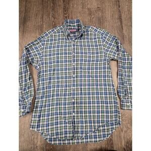 VINEYARD VINES Shirt Mens M Tucker Plaid Button Up Long Sleeve Cotton Green